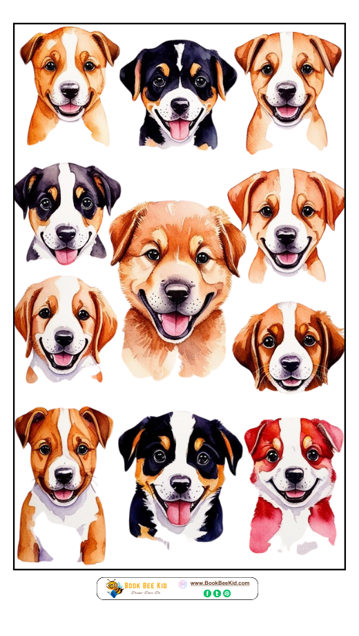 Happy face Puppies sticker