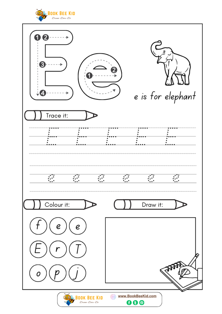 Alphabet Worksheets-E