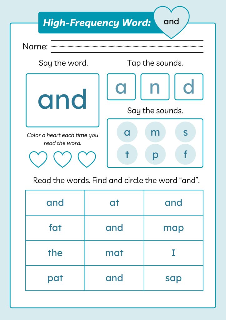 High-Frequency Word Practice Worksheet -AND_page-0001
