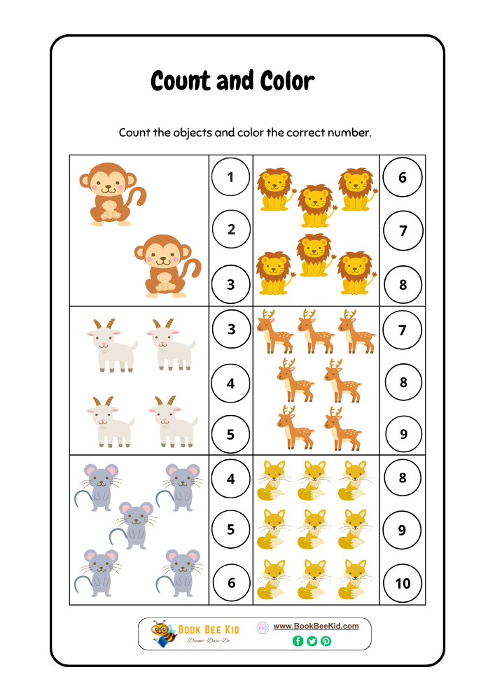 Grade-01-Counting Math Worksheet-1