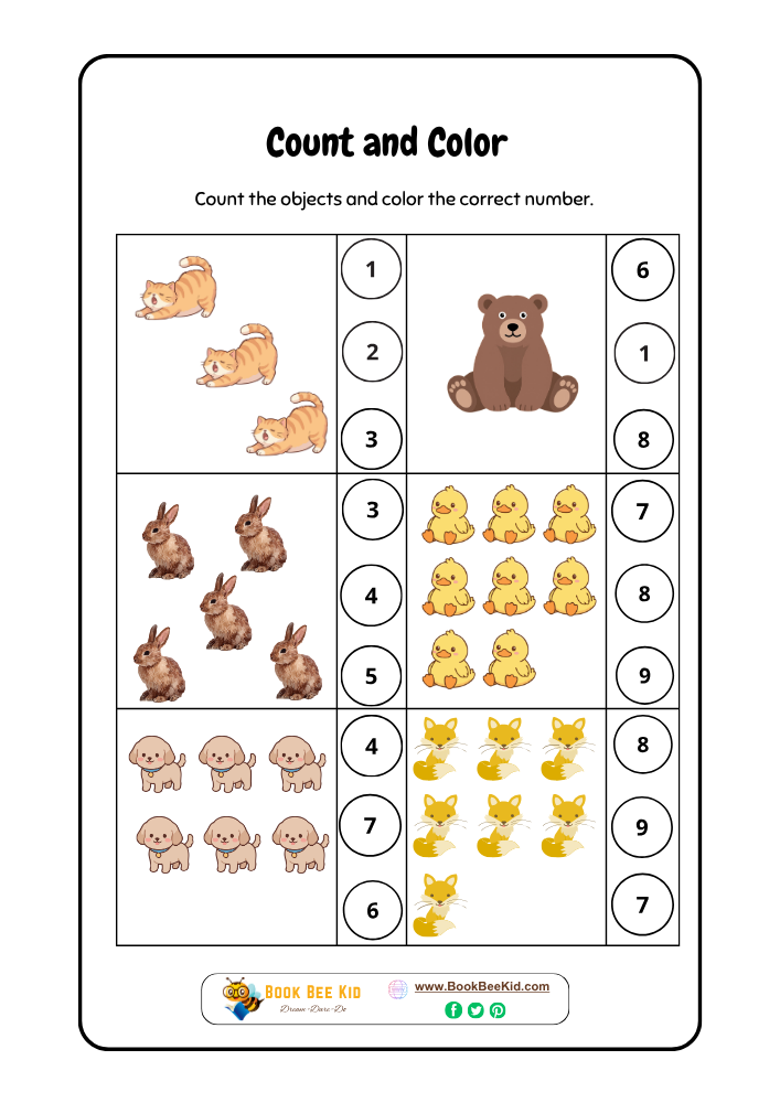 Grade-01-Counting Math Worksheet-2