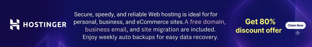 Hostinger web hosting plan-2026